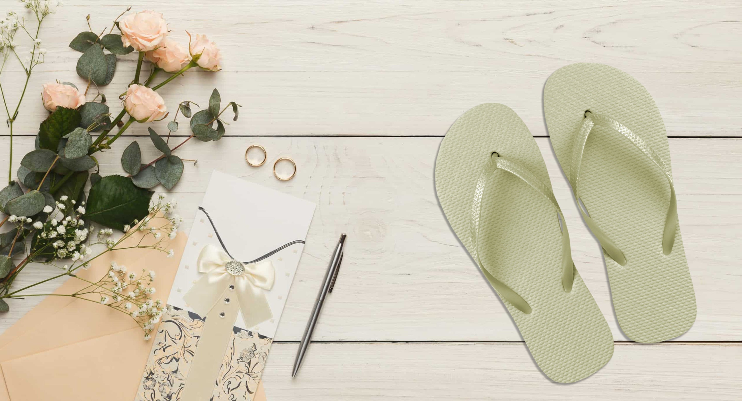 Wedding Favors for Guests in Bulk, Personalized Wedding Flip Flops
