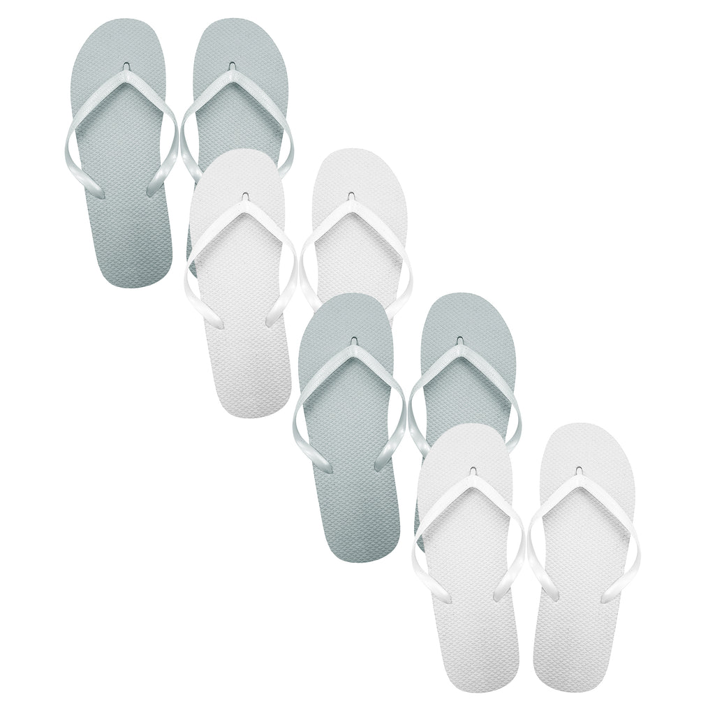 White & Silver Flip Flops | FlipFlopStore.com